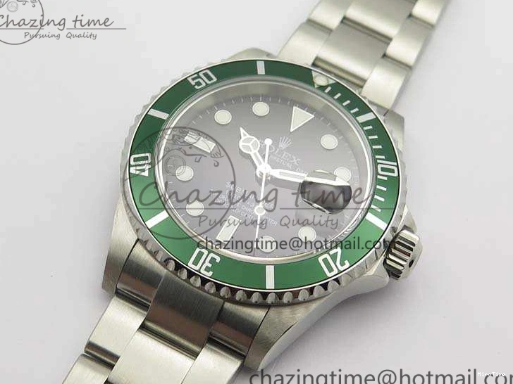 MiroTime 0106 Submariner 16610 LV Green No Rehaut Engraving JF 1:1 Best Edition On SS Bracelet SH ZeroBulk 3543